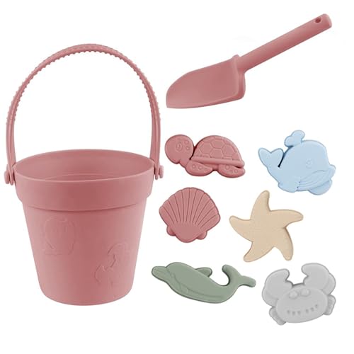 Weduspaty Kleinkind Beach Spielzeug, 11 PCs/Set Sand Toys Food-Grade Bunte Silicon Beach-Spielsets mit Mesh-Tasche für Kinder Weduspaty Kleinkind Beach Spielzeug, 11 PCs/Set Sand Toys Food-Grade Bunte Silicon Beach-Spielsets mit Mesh-Tasche für Kinder von Weduspaty