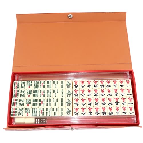 Weduspaty Mahjong Fliesenset, Mini Mahjong -Set tragbare chinesische Fliese mit 144 Fliesen, 2 Ersatzfliesen, 2 Würfel und 4 klarer Inhaber für die Reise Weduspaty Mahjong Fliesenset, Mini Mahjong -Set tragbare chinesische Fliese mit 144 Fliesen, 2 Ersatzfliesen, 2 Würfel und 4 klarer Inhaber für die Reise von Weduspaty