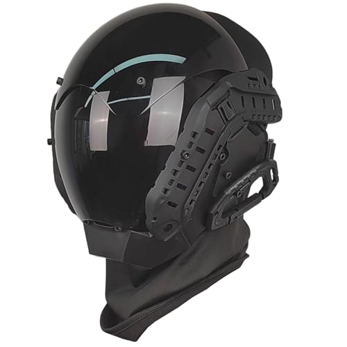 Weduspaty Maske mit Guide Rail Futuristische Maske PC Dekorative Punk -Kopfbedeckung für Kinder von Weduspaty