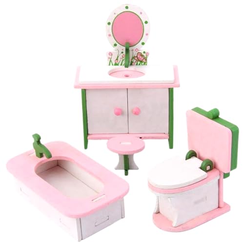 Weduspaty Miniaturmöbel, Dollhouse Möbelset, einschließlich Dollhouse -Toilette, Badewanne, Stuhl und Schminktisch für das Spielenspiel Weduspaty Miniaturmöbel, Dollhouse Möbelset, einschließlich Dollhouse -Toilette, Badewanne, Stuhl und Schminktisch für das Spielenspiel von Weduspaty