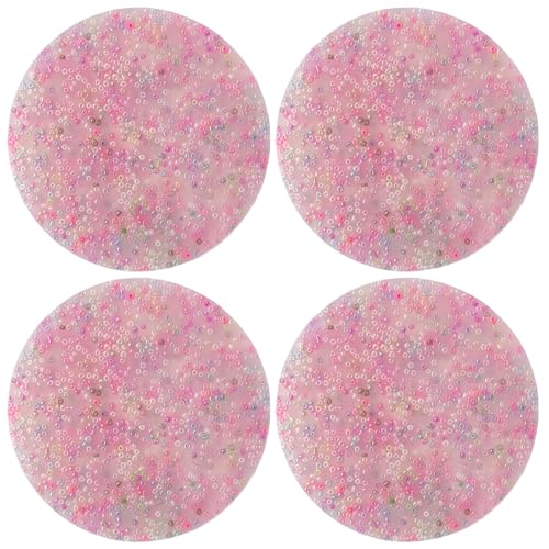 Weduspaty Picking Pad, 4PCS Picky Pad Weiches Silikon Haut Picking Fidget Toys 2, 36 Zoll rund tragbar für Heimkinder Erwachsene von Weduspaty