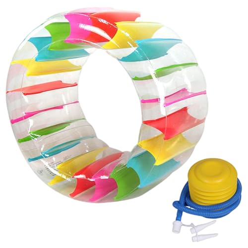 Weduspaty Pool Floaties, Schwimmbadspielzeug 39x24 Zoll farbenfrohe aufblasbare Rollenradspaßspielzeug mit Luftpumpe für Kinder unter 110 cm von Weduspaty