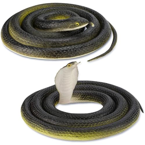 Weduspaty Spielzeugschlangen, große Gummischlangen 2 Stücke 80 cm Gummi -Gummi -Schlangenspielzeug realistische Cobra -Feldspielzeug für Kinder Weduspaty Spielzeugschlangen, große Gummischlangen 2 Stücke 80 cm Gummi -Gummi -Schlangenspielzeug realistische Cobra -Feldspielzeug für Kinder von Weduspaty