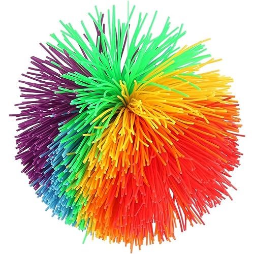 Weduspaty Spielzeugschnurkugeln, Stress REGING Rainbow Bunte sensorische Spielzeugballform Silikonkonstruktion, von Weduspaty