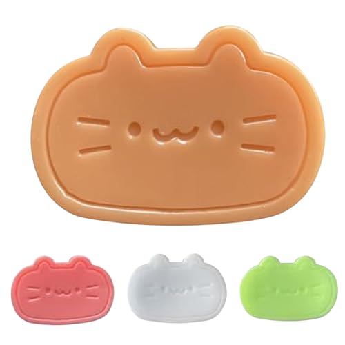 Weduspaty Stressspielzeug, 4pcs Squeeze Toy Käse Katze Katze geformt Quetschbugel Süßes langsames Stressabbau Spielzeug 2.6x1.7 Für Kinder Erwachsene Geschenk von Weduspaty