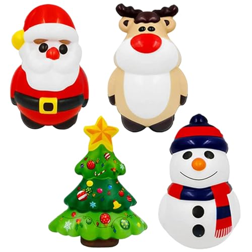 Weihnachtsspielzeuge, Weihnachten 4pcs/ Set Stress Bälle mit dem Weihnachtsmann Snowman Elch Xmas Tree süß für Kinder und Erwachsene Weihnachtsspielzeuge, Weihnachten 4pcs/ Set Stress Bälle mit dem Weihnachtsmann Snowman Elch Xmas Tree süß für Kinder und Erwachsene von Weduspaty