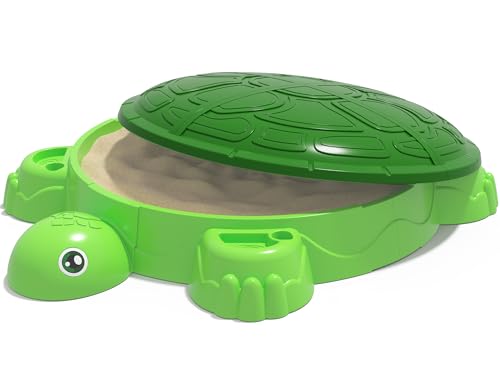 Wee Wonders Schildkröten-Sandkasten mit Deckel, Sandkasten mit Abdeckung für Kleinkinder 3–5, Kinder, Sandaktivität, sensorisches Spielset, Sommer, Strand, Innen- und Außenbereich, Spielzeug, Wee Wonders Schildkröten-Sandkasten mit Deckel, Sandkasten mit Abdeckung für Kleinkinder 3–5, Kinder, Sandaktivität, sensorisches Spielset, Sommer, Strand, Innen- und Außenbereich, Spielzeug, von Wee Wonders