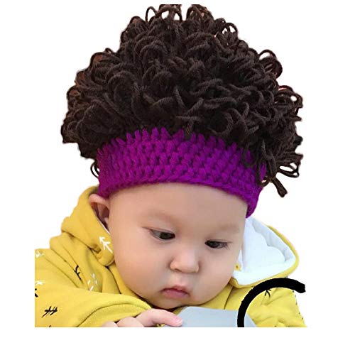 WeeH Perückenhüte für Kinder, Halloween, Cosplay, Kostüm, Wintermütze für Jungen und Mädchen (lila) von WeeH