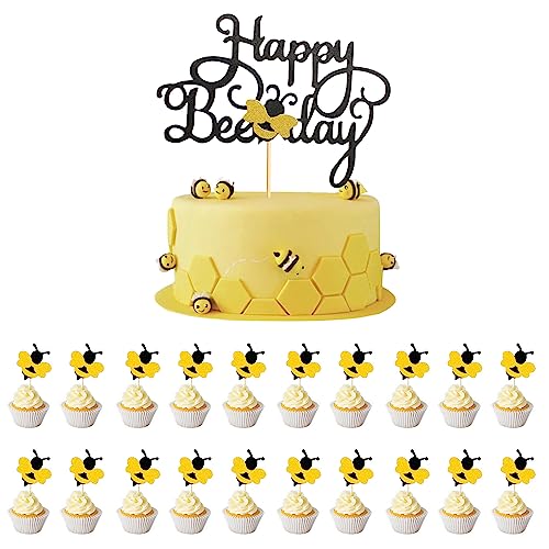 Weenkeey 21 Stück Biene Tortendeko Bee Cupcake Toppers Happy Bee Day Cake Topper Biene Kuchen Topper Picks für Baby Shower Jungen Mädchen Geburtstagsdeko Weenkeey 21 Stück Biene Tortendeko Bee Cupcake Toppers Happy Bee Day Cake Topper Biene Kuchen Topper Picks für Baby Shower Jungen Mädchen Geburtstagsdeko von Weenkeey