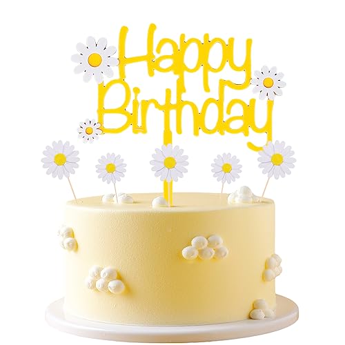Weenkeey 31 Stück Gänseblümchen Cupcake Toppers Gänseblümchen Happy Birthday Cake Topper Blumen Kuchen Topper Picks Gänseblümchen Geburtstag Tortendeko für Mädchen Geburtstagsdeko Weenkeey 31 Stück Gänseblümchen Cupcake Toppers Gänseblümchen Happy Birthday Cake Topper Blumen Kuchen Topper Picks Gänseblümchen Geburtstag Tortendeko für Mädchen Geburtstagsdeko von Weenkeey
