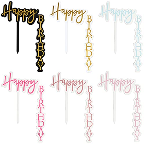 Weenkeey 6 Stück Rechtwinklige Happy Birthday Cake Topper Tortendeko Acryl Happy Birthday Kuchen Topper Vertikale Geburtstag Tortenstecker für Geburtstag Party Dekoration Weenkeey 6 Stück Rechtwinklige Happy Birthday Cake Topper Tortendeko Acryl Happy Birthday Kuchen Topper Vertikale Geburtstag Tortenstecker für Geburtstag Party Dekoration von Weenkeey