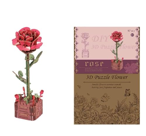 3D Puzzle Holz Lila, DIY-Blume Aus Holz, Modellbausätze Für Künstliche Blumen Zum Zusammenbauen Für Erwachsene, Beste Heimdekoration Und Valentinstags-Spielzeug-Geschenkset 3D Puzzle Holz Lila, DIY-Blume Aus Holz, Modellbausätze Für Künstliche Blumen Zum Zusammenbauen Für Erwachsene, Beste Heimdekoration Und Valentinstags-Spielzeug-Geschenkset von Wefaly