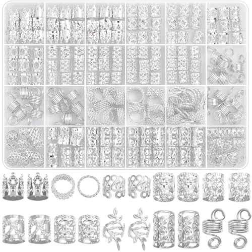 Loc Schmuck für Haare, Dreadlock, Haaranhänger für Frauen, Metallgeflecht-Ringe, Manschetten-Clips für Dreadlock-Zubehör, Zöpfe, Accessoires, Dekorationen von Wefaly