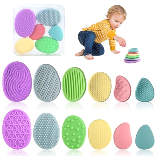 Wefaly 6 Pcs Fidget Toys Sensory Stones, Anti Stress Sensorik Spielzeug Silikon Sensory Toys Weich Fühlsteine Kinder für Kinder und Erwachsene Kann zu Hause im Park und in der Schule Verwendet Werden Wefaly 6 Pcs Fidget Toys Sensory Stones, Anti Stress Sensorik Spielzeug Silikon Sensory Toys Weich Fühlsteine Kinder für Kinder und Erwachsene Kann zu Hause im Park und in der Schule Verwendet Werden von Wefaly