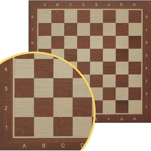 Profi Holzschachbrett Nr. 5, Mahagoni Inlay - Turnierstandard von Wegiel