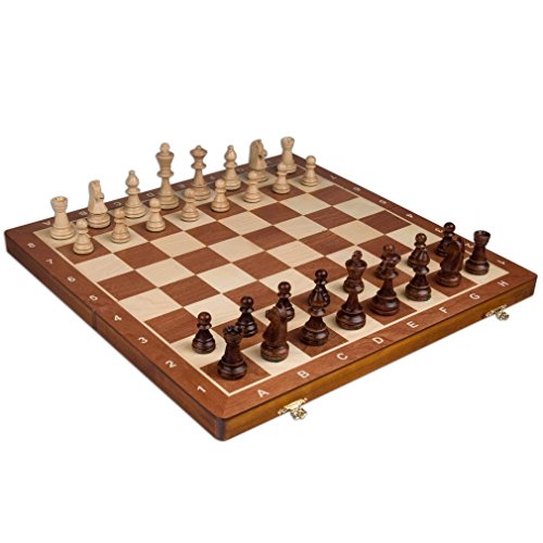 Schach-Set – Turnier Staunton Complete Nr. 6 Brettspiel – handgefertigtes europäisches Set 53,3 x 53,3 cm von Wegiel