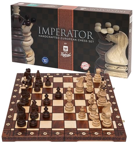Schach aus Holz Imperator - 52 x 52 cm Geschenkverpackung - Schachbrett & Schachfiguren Edel aus Holz Schach aus Holz Imperator - 52 x 52 cm Geschenkverpackung - Schachbrett & Schachfiguren Edel aus Holz von Wegiel