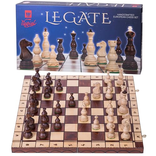 Schach aus Holz Schachspiel Legate + 2 x Damen - 48 x 48 cm Geschenkverpackung - Schachbrett & Schachfiguren Edel aus Holz Schach aus Holz Schachspiel Legate + 2 x Damen - 48 x 48 cm Geschenkverpackung - Schachbrett & Schachfiguren Edel aus Holz von Wegiel