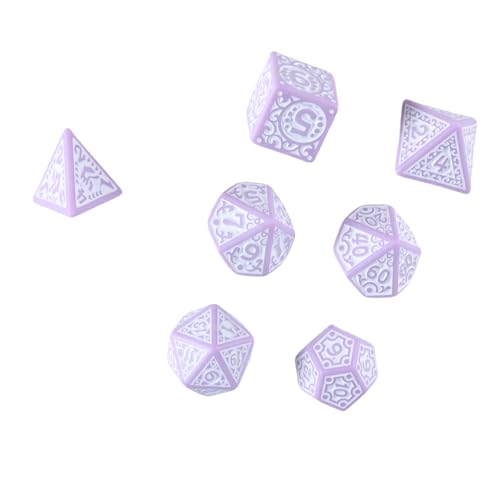 7pcs Hohles Muster Mehrseitiger Acryl Rollenspiele Tischspiel Dices Polyedrale Würfel Für Tischspielspieler von Wegiwuca