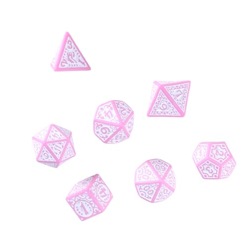 7pcs Hohles Muster Mehrseitiger Acryl Rollenspiele Tischspiel Dices Polyedrale Würfel Für Tischspielspieler von Wegiwuca