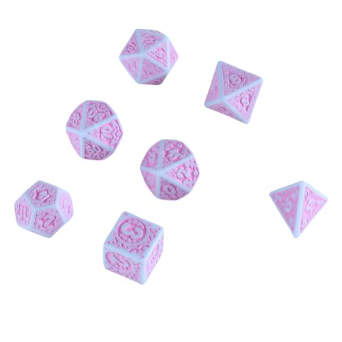 7pcs Hohles Muster Mehrseitiger Acryl Rollenspiele Tischspiel Dices Polyedrale Würfel Für Tischspielspieler von Wegiwuca