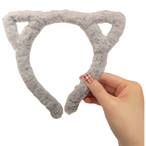 Haarbandkätzchen Ohren Leoparden Muster Pelziger Plüsch Für Halloween Cosplay Make Up Wash Face Bühne Spiel Haop von Wegiwuca