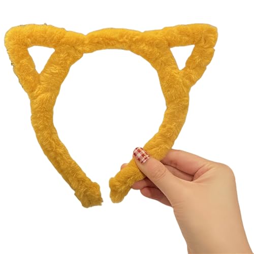 Haarbandkätzchen Ohren Leoparden Muster Pelziger Plüsch Für Halloween Cosplay Make Up Wash Face Bühne Spiel Haop von Wegiwuca