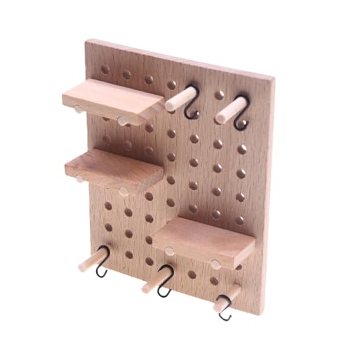 Miniaturholz Pegboard Für Puppenhäuser Wandvereinbarung Löcher Display Kreative Projekt Handwerkskunst Handgefertigtes Holz Puppenhäuser Möbel Organisator von Wegiwuca