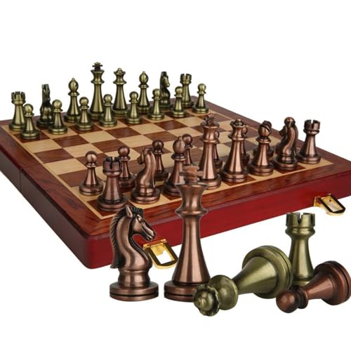 Schachgesetz Metal Upgrade Delicate Chess Set Folding Board Set Bildungsspielzeugstrategiespiel Schachstück Set Für Kid Adult Schachgesetz Metal Upgrade Delicate Chess Set Folding Board Set Bildungsspielzeugstrategiespiel Schachstück Set Für Kid Adult von Wegiwuca