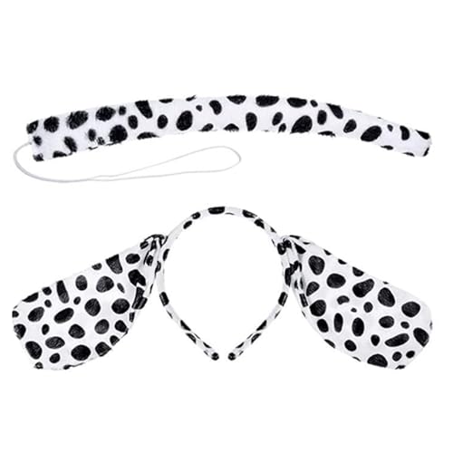 Wegiwuca 3pcs Cartoon Plüsch Spotted Hunde Ohrhaarband Bowtie Und Tail Anzug Cosplay Accessoires Für Erwachsene Karnevalsparty Kostüm Wegiwuca 3pcs Cartoon Plüsch Spotted Hunde Ohrhaarband Bowtie Und Tail Anzug Cosplay Accessoires Für Erwachsene Karnevalsparty Kostüm von Wegiwuca