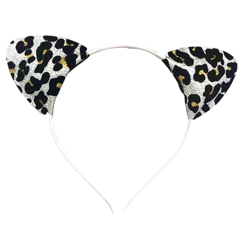 Wegiwuca Gold Glitzer Katzen Ohrhaarhoop Für Teenager Mädchen Rollenspiel Katzen Frauen Kostüm Stirnband Musikfestival Cosplay Requisiten Kopfbedeckung von Wegiwuca