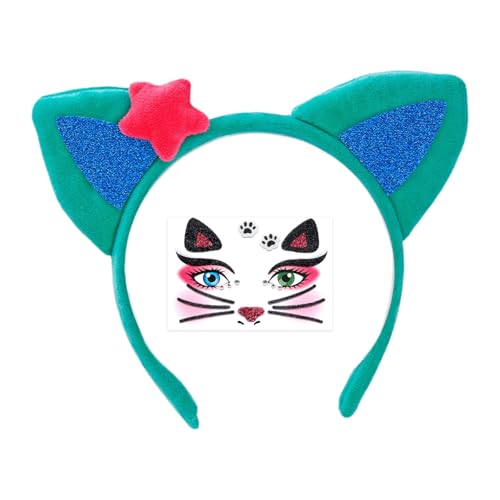 Wegiwuca Handgefertigte Katzenohren Stirnband Tierohren Stirnbänder Kopfbedeckung Halloween Cosplay Kostüm Kätzchen Stirnband Haarschmuck Wegiwuca Handgefertigte Katzenohren Stirnband Tierohren Stirnbänder Kopfbedeckung Halloween Cosplay Kostüm Kätzchen Stirnband Haarschmuck von Wegiwuca