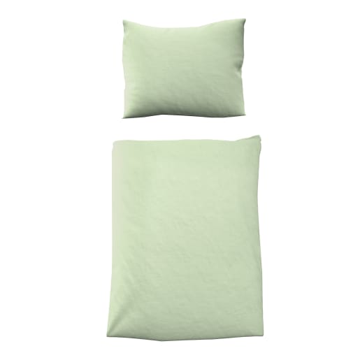 Bettwäsche-Set Krippe uni, 2-teilig, Kissen 60 x 40 cm, Decke 75 x 100 cm von Wehrfritz