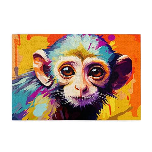 AFFE Puzzle Tier Puzzle Große 1500 Teile Erwachsene, Clevere Rätsel, Geschicklichkeitsspiel für die Ganze Familie, Holz Farbenfrohes Jigsaws, Geschenkbox Verpackung, Deko Wohnzimmer 87x57cm E-1057 AFFE Puzzle Tier Puzzle Große 1500 Teile Erwachsene, Clevere Rätsel, Geschicklichkeitsspiel für die Ganze Familie, Holz Farbenfrohes Jigsaws, Geschenkbox Verpackung, Deko Wohnzimmer 87x57cm E-1057 von Wehsaeho