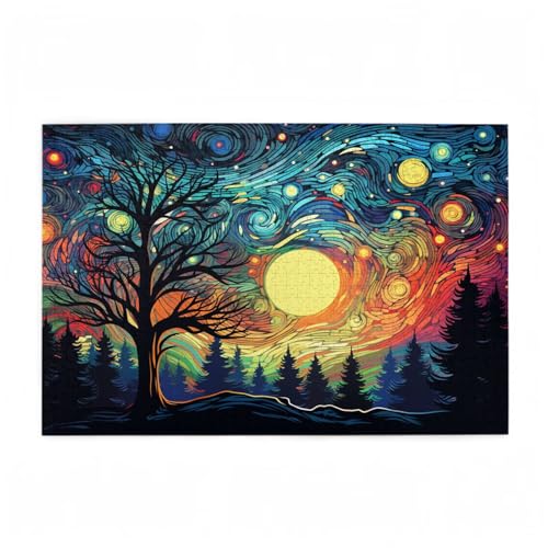 Abstrakt Puzzle Baum Puzzle Große 200 Teile Erwachsene, Clevere Rätsel, Geschicklichkeitsspiel für die Ganze Familie, Holz Farbenfrohes Jigsaws mit Geschenkbox Verpackung, Zimmer Deko 35x25cm D-748 Abstrakt Puzzle Baum Puzzle Große 200 Teile Erwachsene, Clevere Rätsel, Geschicklichkeitsspiel für die Ganze Familie, Holz Farbenfrohes Jigsaws mit Geschenkbox Verpackung, Zimmer Deko 35x25cm D-748 von Wehsaeho