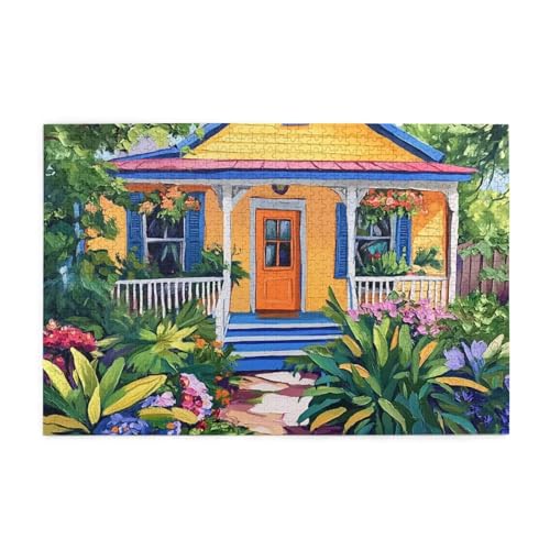 Anlage Puzzle Blume Puzzle Große 1500 Teile Erwachsene, Clevere Rätsel, Geschicklichkeitsspiel für die Ganze Familie, Holz Farbenfrohes Jigsaws mit Geschenkbox, Geschenke für Frauen 87x57cm E-932 von Wehsaeho