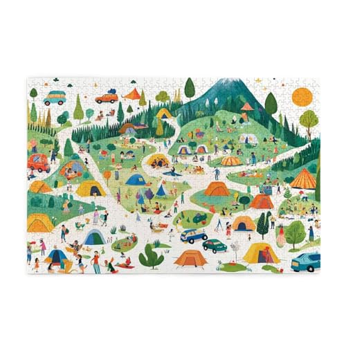 Auto Puzzle Baum Puzzle Große 1500 Teile Erwachsene, Clevere Rätsel, Geschicklichkeitsspiel für die Ganze Familie, Holz Farbenfrohes Jigsaws, Geschenkbox Verpackung, Geschenke für Frauen 87x57cm E-464 von Wehsaeho