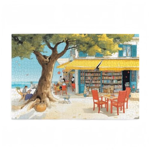 Baum Puzzle Buchhandlung Puzzle Große 200 Teile Erwachsene, Clevere Rätsel, Geschicklichkeitsspiel für die Ganze Familie, Holz Farbenfrohes Jigsaws mit Geschenkbox, Geschenke für Frauen 35x25cm D-202 Baum Puzzle Buchhandlung Puzzle Große 200 Teile Erwachsene, Clevere Rätsel, Geschicklichkeitsspiel für die Ganze Familie, Holz Farbenfrohes Jigsaws mit Geschenkbox, Geschenke für Frauen 35x25cm D-202 von Wehsaeho