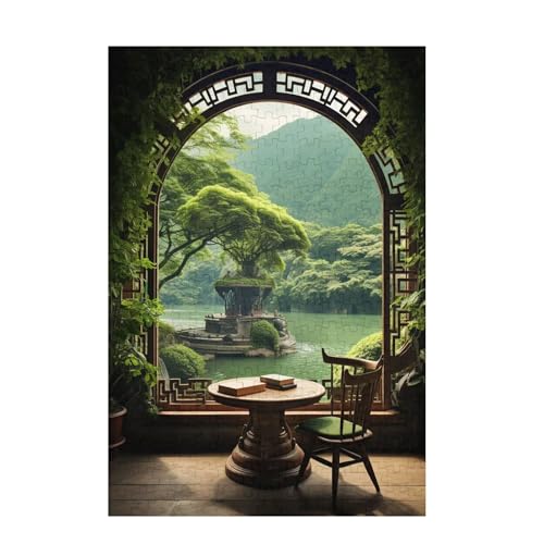 Baum Puzzle Japan Puzzle Große 200 Teile Erwachsene, Clevere Rätsel, Geschicklichkeitsspiel für die Ganze Familie, Holz Farbenfrohes Jigsaws mit Geschenkbox Verpackung, Zimmer Deko 35x25cm D-1756 von Wehsaeho