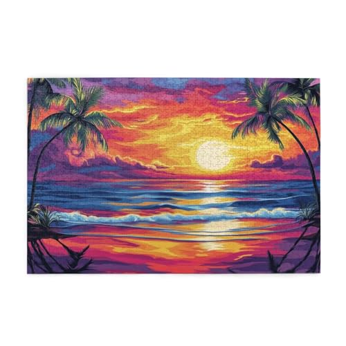 Baum Puzzle Sonnenuntergang Puzzle 300 Teile Erwachsene, Clevere Rätsel, Geschicklichkeitsspiel für die Ganze Familie, Holz Farbenfrohes Jigsaws mit Geschenkbox, Geschenke für Frauen 38x26cm E-1215 Baum Puzzle Sonnenuntergang Puzzle 300 Teile Erwachsene, Clevere Rätsel, Geschicklichkeitsspiel für die Ganze Familie, Holz Farbenfrohes Jigsaws mit Geschenkbox, Geschenke für Frauen 38x26cm E-1215 von Wehsaeho