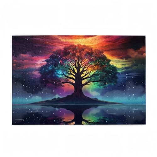 Baum des Lebens Puzzle Farbe Puzzle Große 6000 Teile Erwachsene, Clevere Rätsel, Geschicklichkeitsspiel für die Ganze Familie, Holz Farbenfrohes Jigsaws mit Geschenkbox, Zimmer Deko 105x179cm D-640 von Wehsaeho