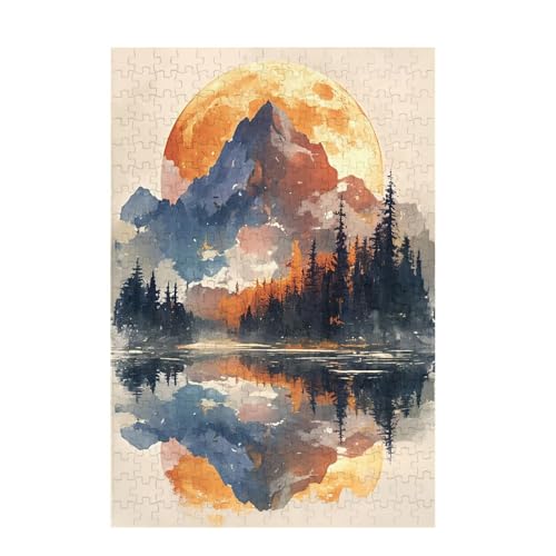 Berg Puzzle Baum Puzzle Große 200 Teile Erwachsene, Clevere Rätsel, Geschicklichkeitsspiel für die Ganze Familie, Holz Farbenfrohes Jigsaws mit Geschenkbox Verpackung, Zimmer Deko 35x25cm D-1191 Berg Puzzle Baum Puzzle Große 200 Teile Erwachsene, Clevere Rätsel, Geschicklichkeitsspiel für die Ganze Familie, Holz Farbenfrohes Jigsaws mit Geschenkbox Verpackung, Zimmer Deko 35x25cm D-1191 von Wehsaeho