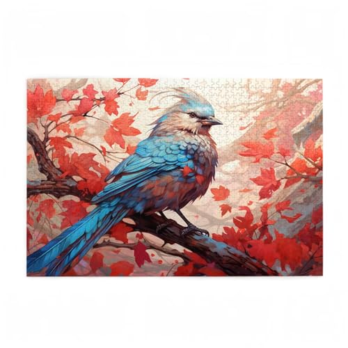 Bird Puzzle Herbst Puzzle Große 3000 Teile Erwachsene, Clevere Rätsel, Geschicklichkeitsspiel für die Ganze Familie, Holz Farbenfrohes Jigsaws mit Geschenkbox Verpackung, Zimmer Deko 81x122cm D-556 von Wehsaeho