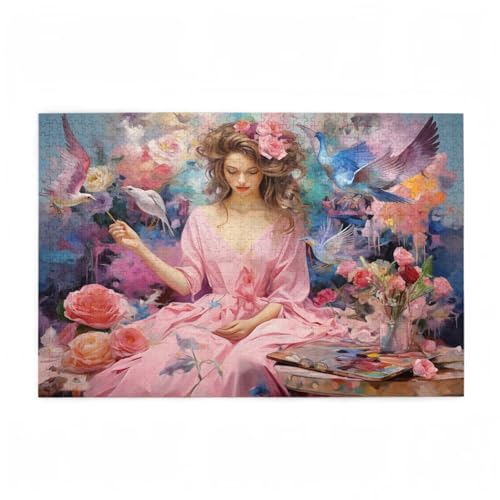 Bird Puzzle Mädchen Puzzle Große 2000 Teile Erwachsene, Clevere Rätsel, Geschicklichkeitsspiel für die Ganze Familie, Holz Farbenfrohes Jigsaws mit Geschenkbox Verpackung, Zimmer Deko 99x70cm D-550 von Wehsaeho