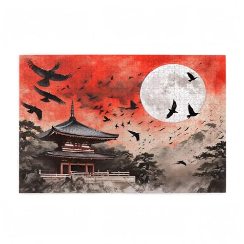 Bird Puzzle Mond Puzzle Große 6000 Teile Erwachsene, Clevere Rätsel, Geschicklichkeitsspiel für die Ganze Familie, Holz Farbenfrohes Jigsaws mit Geschenkbox Verpackung, Zimmer Deko 105x179cm D-79 von Wehsaeho