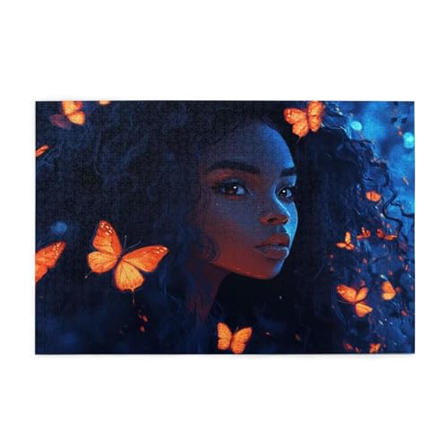 Blume Puzzle Afrika Puzzle Große 1500 Teile Erwachsene, Clevere Rätsel, Geschicklichkeitsspiel für die Ganze Familie, Holz Farbenfrohes Jigsaws mit Geschenkbox, Geschenke für Frauen 87x57cm E-1859 von Wehsaeho