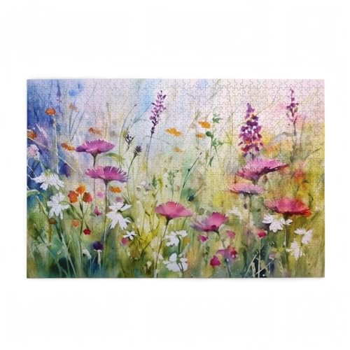 Blume Puzzle Einfachheit Puzzle Große 6000 Teile Erwachsene, Clevere Rätsel, Geschicklichkeitsspiel für die Ganze Familie, Holz Farbenfrohes Jigsaws mit Geschenkbox, Deko Wohnzimmer 105x179cm D-122 von Wehsaeho