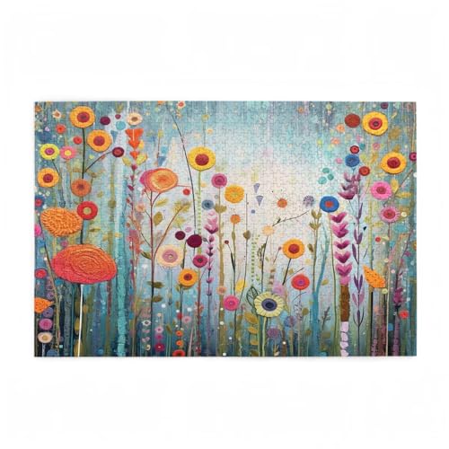 Blume Puzzle Einfachheit Puzzle Große 6000 Teile Erwachsene, Clevere Rätsel, Geschicklichkeitsspiel für die Ganze Familie, Holz Farbenfrohes Jigsaws mit Geschenkbox, Deko Wohnzimmer 105x179cm D-159 von Wehsaeho