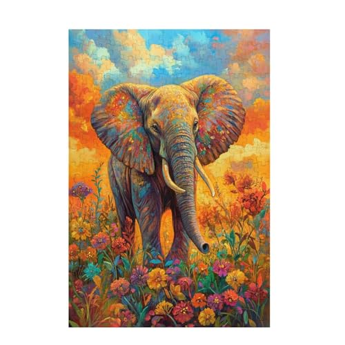 Blume Puzzle Elefant Puzzle Große 300 Teile Erwachsene, Clevere Rätsel, Geschicklichkeitsspiel für die Ganze Familie, Holz Farbenfrohes Jigsaws mit Geschenkbox Verpackung, Zimmer Deko 38x26cm D-1182 Blume Puzzle Elefant Puzzle Große 300 Teile Erwachsene, Clevere Rätsel, Geschicklichkeitsspiel für die Ganze Familie, Holz Farbenfrohes Jigsaws mit Geschenkbox Verpackung, Zimmer Deko 38x26cm D-1182 von Wehsaeho