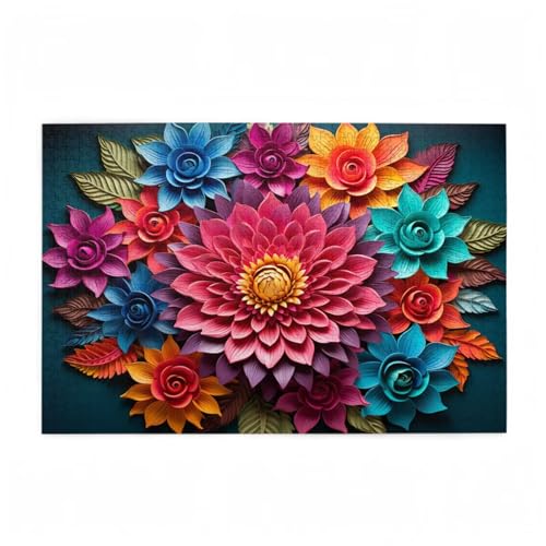 Blume Puzzle Farbe Puzzle Große 200 Teile Erwachsene, Clevere Rätsel, Geschicklichkeitsspiel für die Ganze Familie, Holz Farbenfrohes Jigsaws mit Geschenkbox Verpackung, Zimmer Deko 35x25cm D-714 Blume Puzzle Farbe Puzzle Große 200 Teile Erwachsene, Clevere Rätsel, Geschicklichkeitsspiel für die Ganze Familie, Holz Farbenfrohes Jigsaws mit Geschenkbox Verpackung, Zimmer Deko 35x25cm D-714 von Wehsaeho